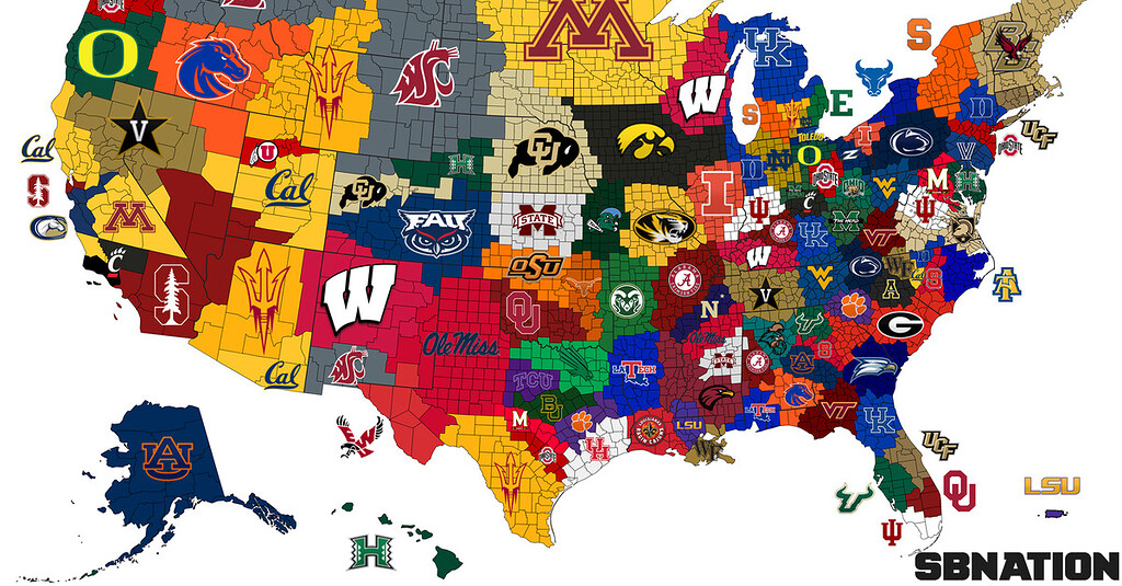 College Football Empire Map Cougar Football Coogfans