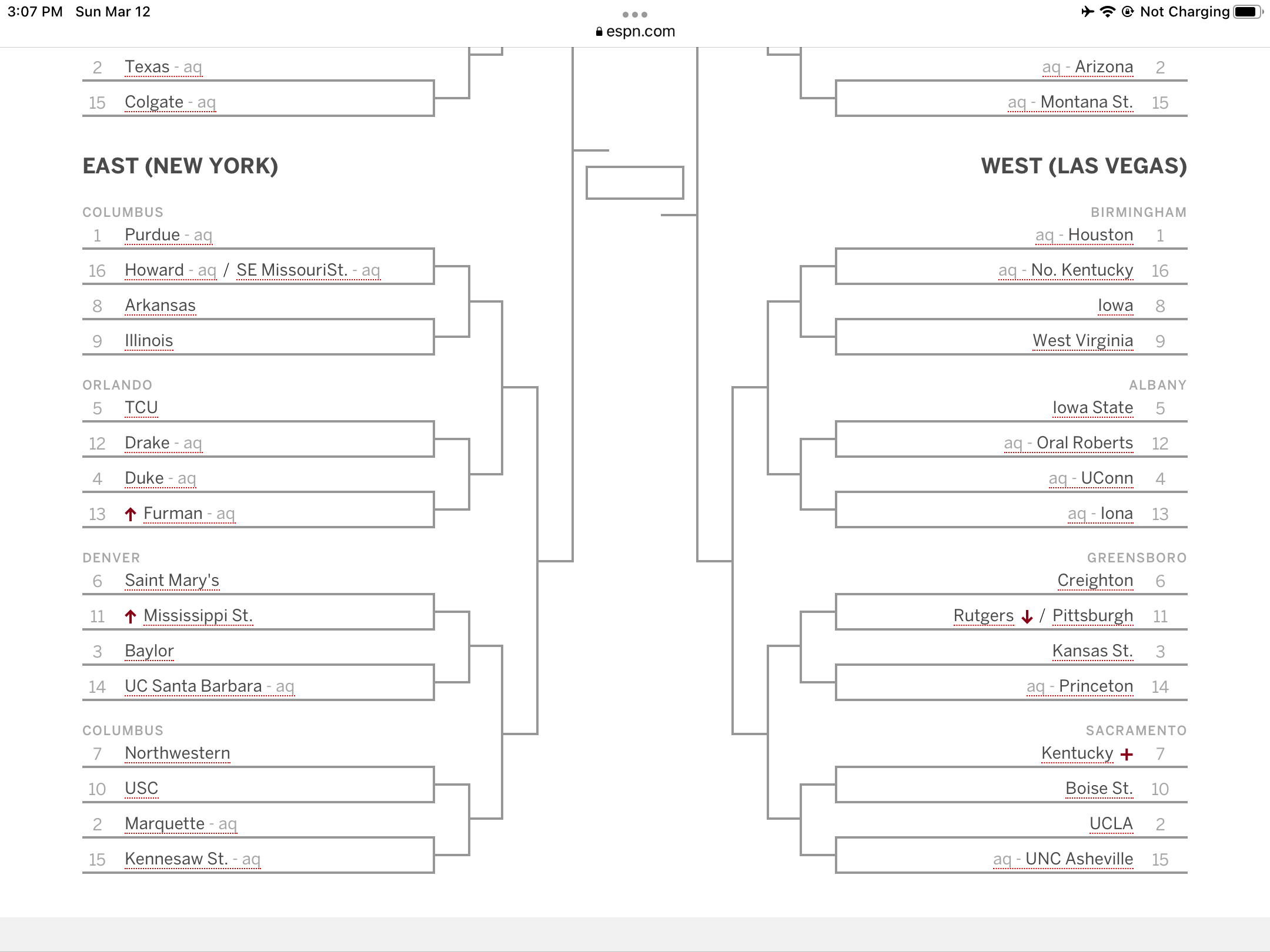 2023 NCAA TOURNAMENT BRACKETOLOGY - Cougar Basketball - Coogfans